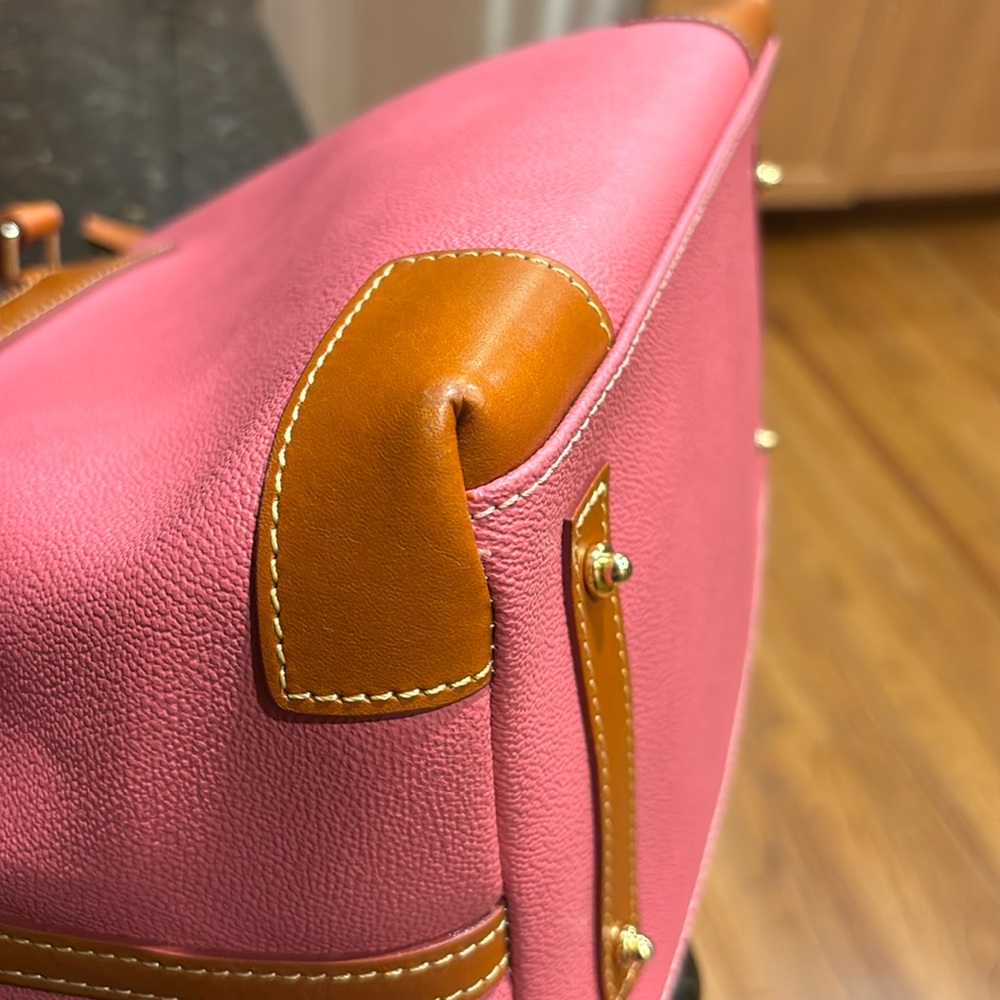 Dooney & Bourke Pink and Tan Satchel - Picture 7 of 16